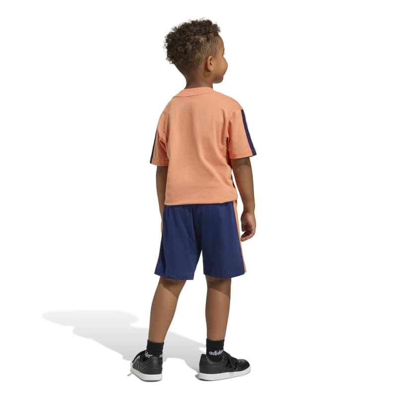 Conjunto para niño ADIDAS LK 3S ESSENTIALS SET 160 naranja y azul marino