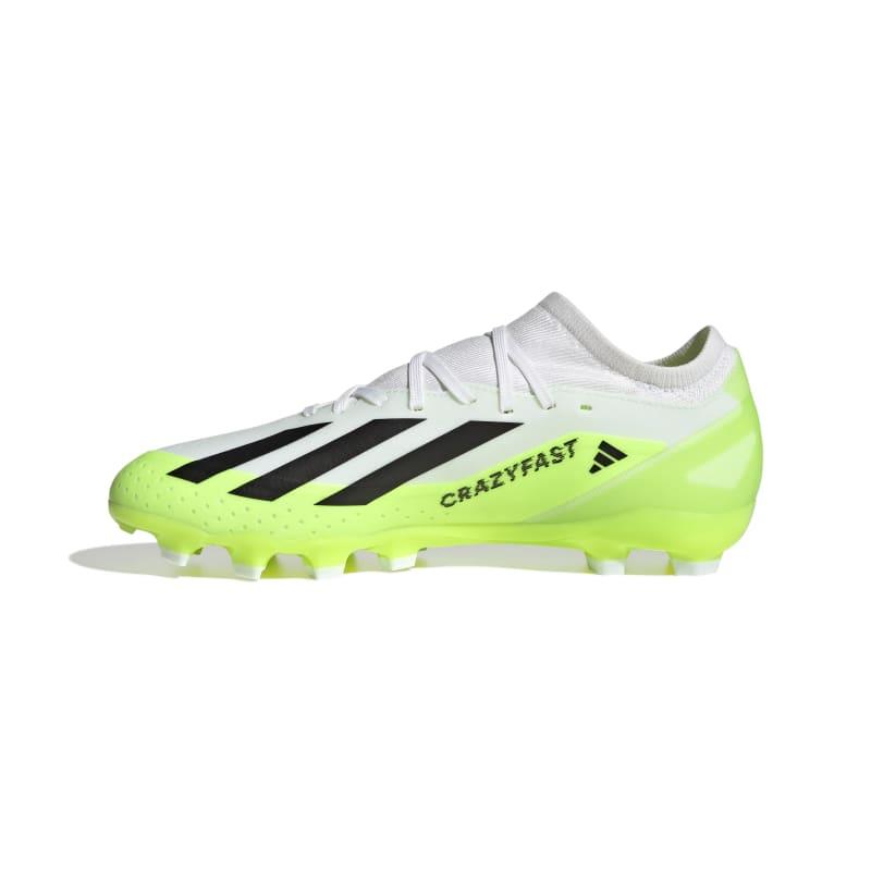 Botas de fútbol multitaco ADIDAS X CRAZYFAST.3 MG blancas y verdes