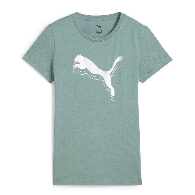 Camiseta manga corta para mujer PUMA ESS  METALLIC verde 684995-30