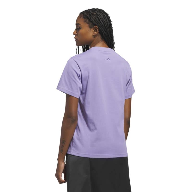 Camiseta manga corta para mujer ADIDAS CURSIVE WORDMARK morada